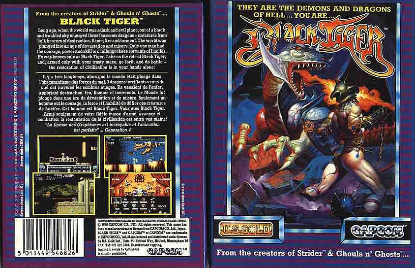 Black Tiger box art for ZX Spectrum